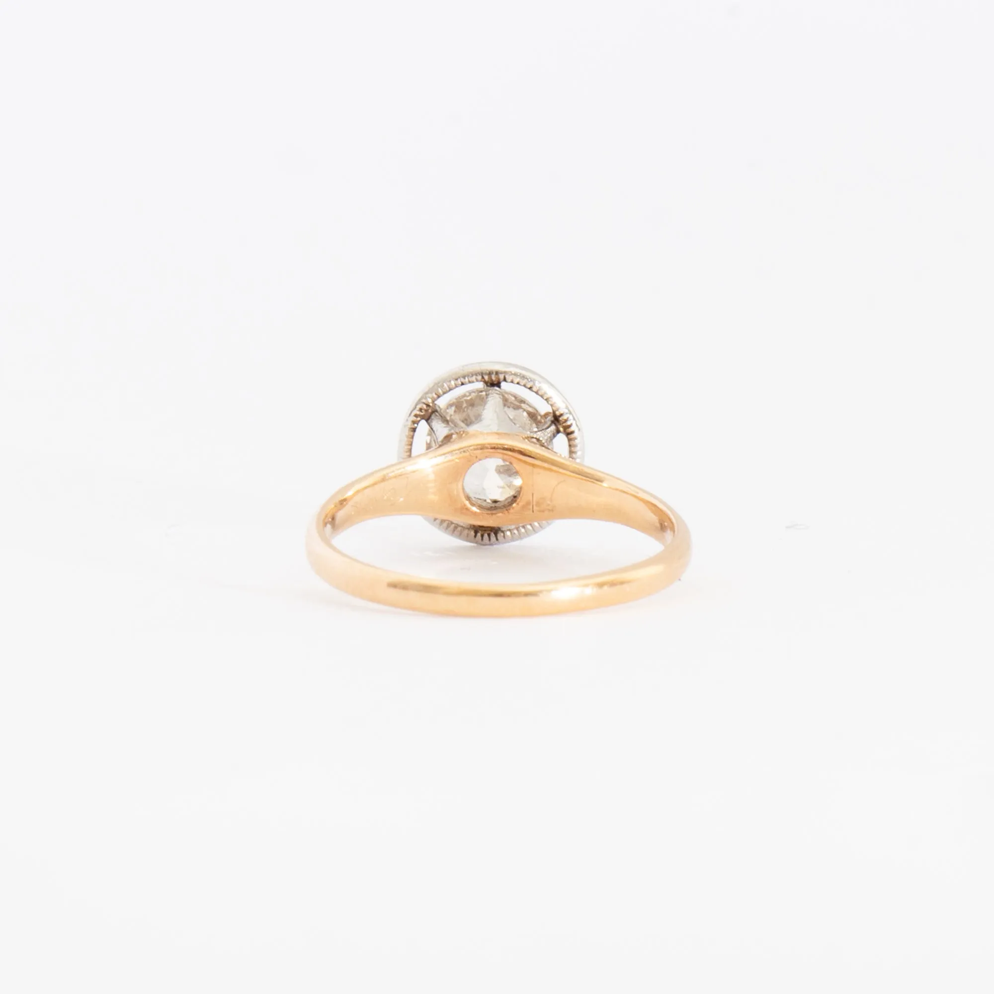 0.70 ct Milgrain Halo Solitaire Ring