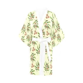 10 floral white 9, Kimono Robe