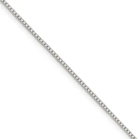 1.1mm, Sterling Silver, Solid Box Chain Anklet, 10 Inch