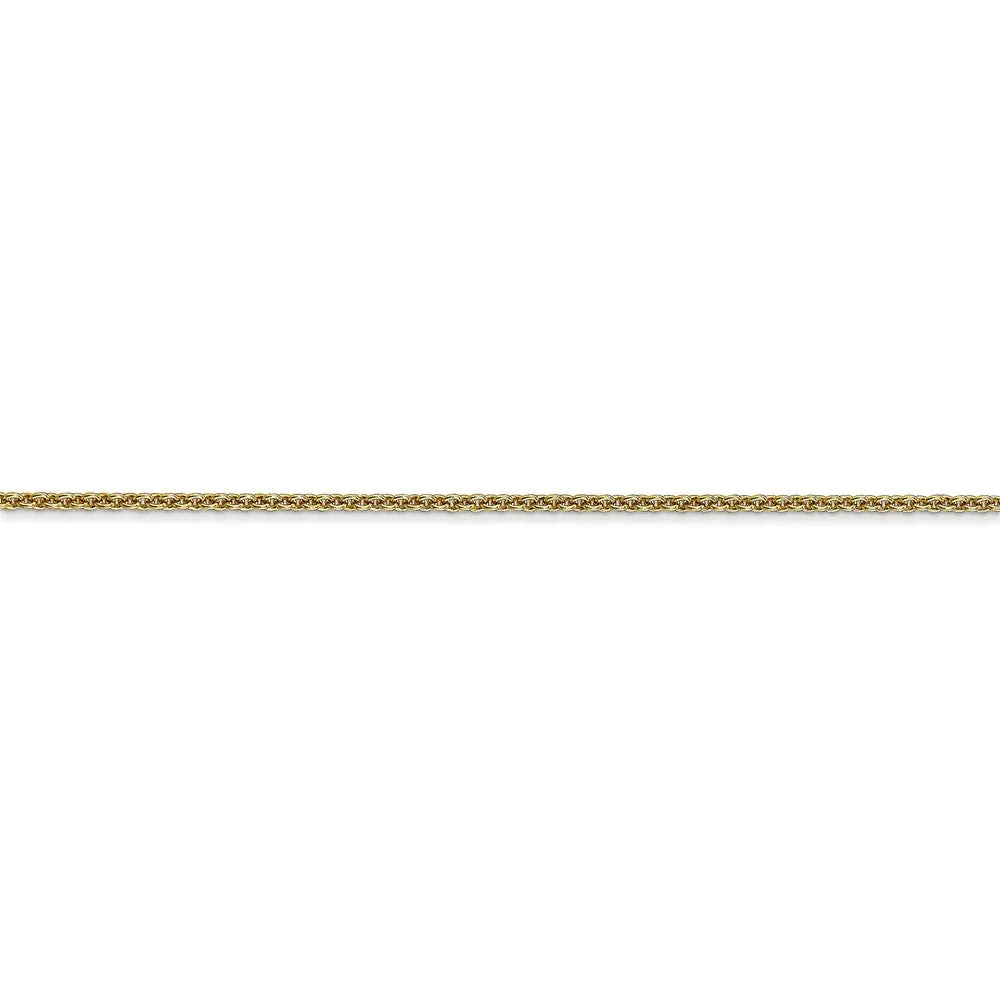 1.5mm 10K Yellow Gold Solid Cable Chain Necklace