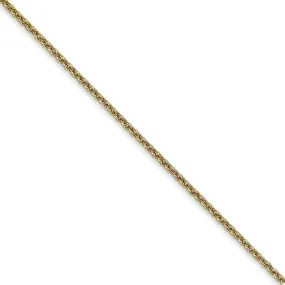 1.5mm 10K Yellow Gold Solid Cable Chain Necklace