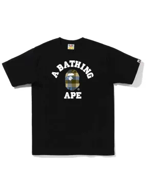 A Bathing Ape Block Check College Tee