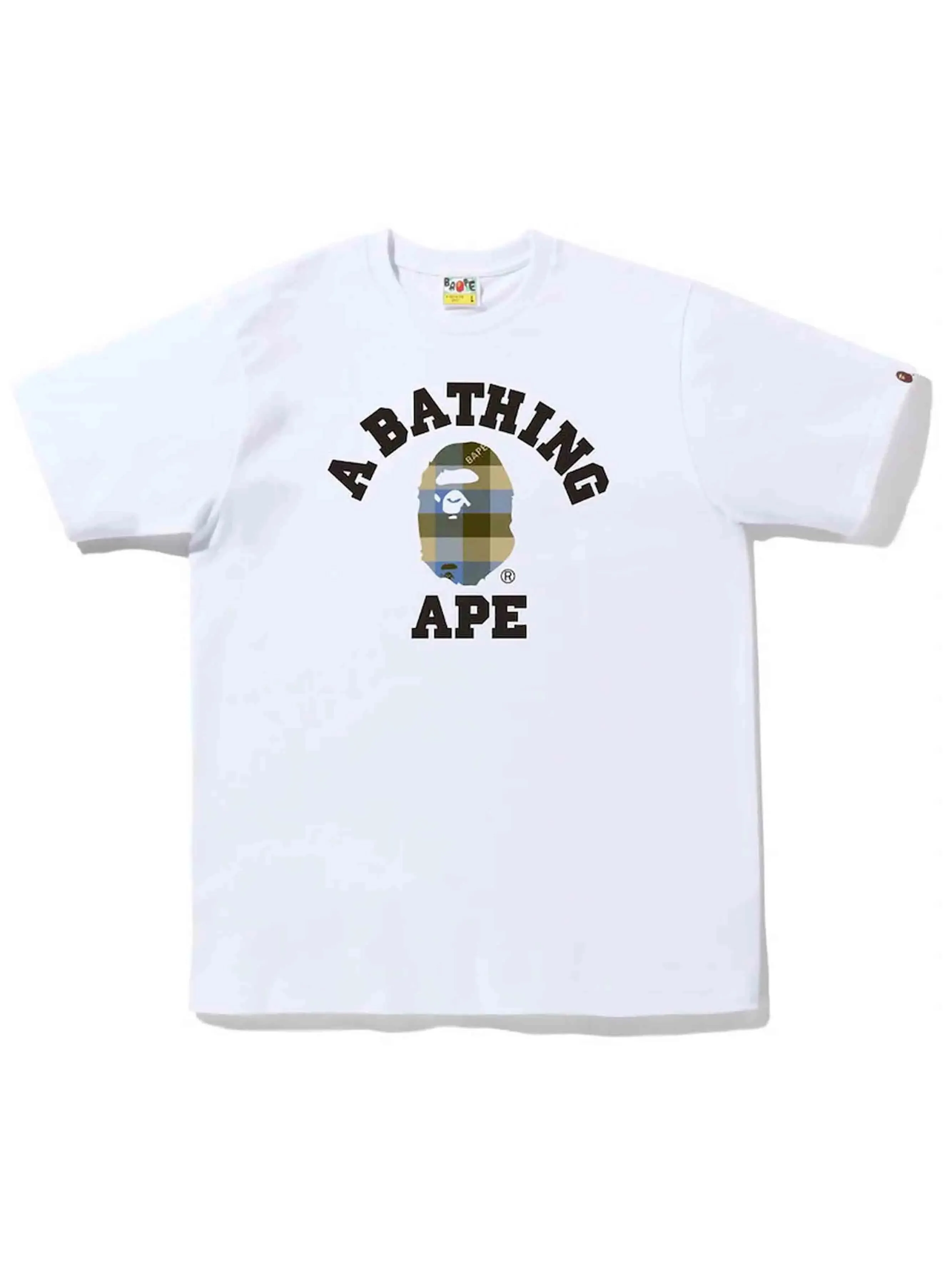 A Bathing Ape Block Check College Tee