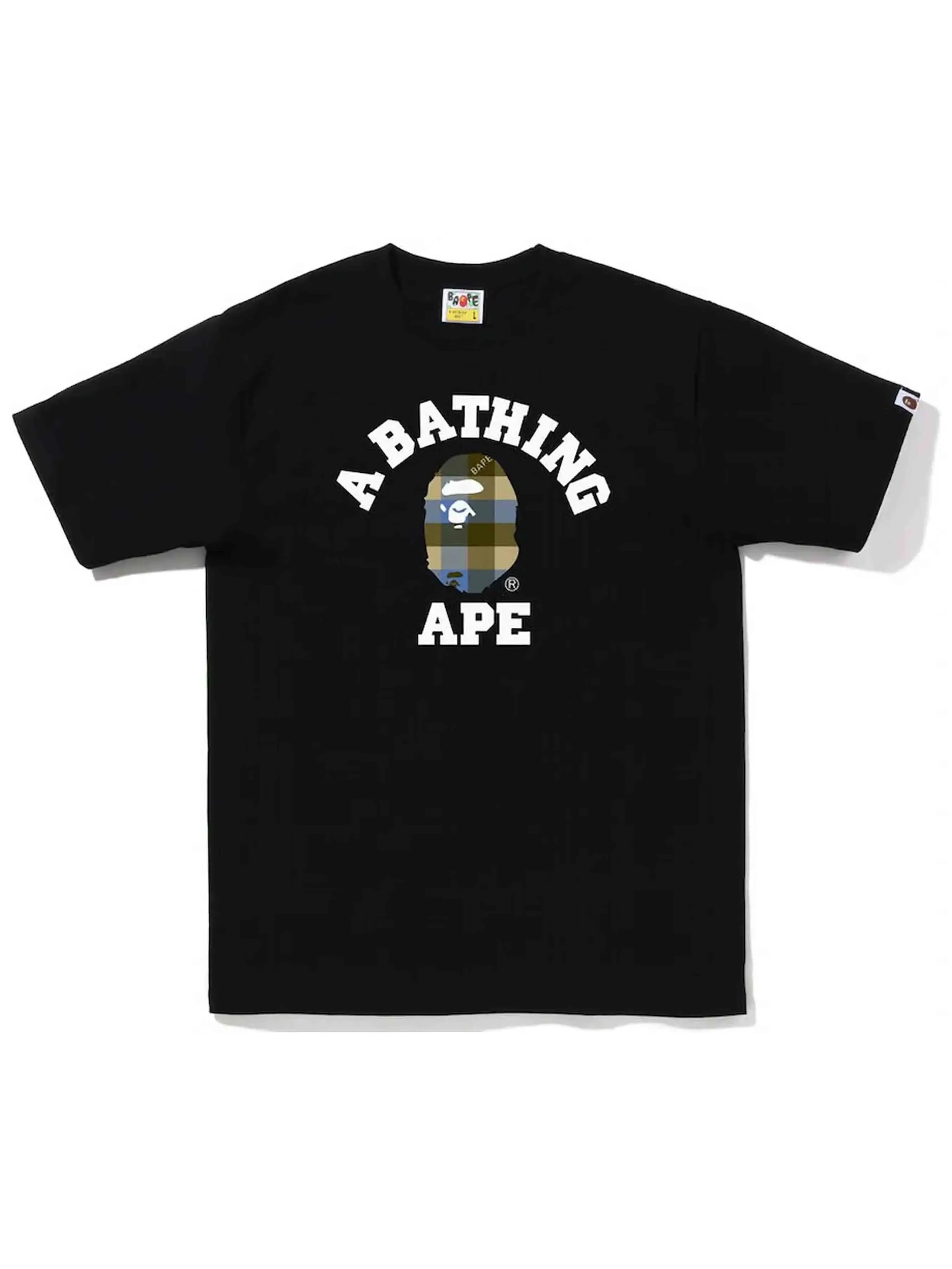 A Bathing Ape Block Check College Tee