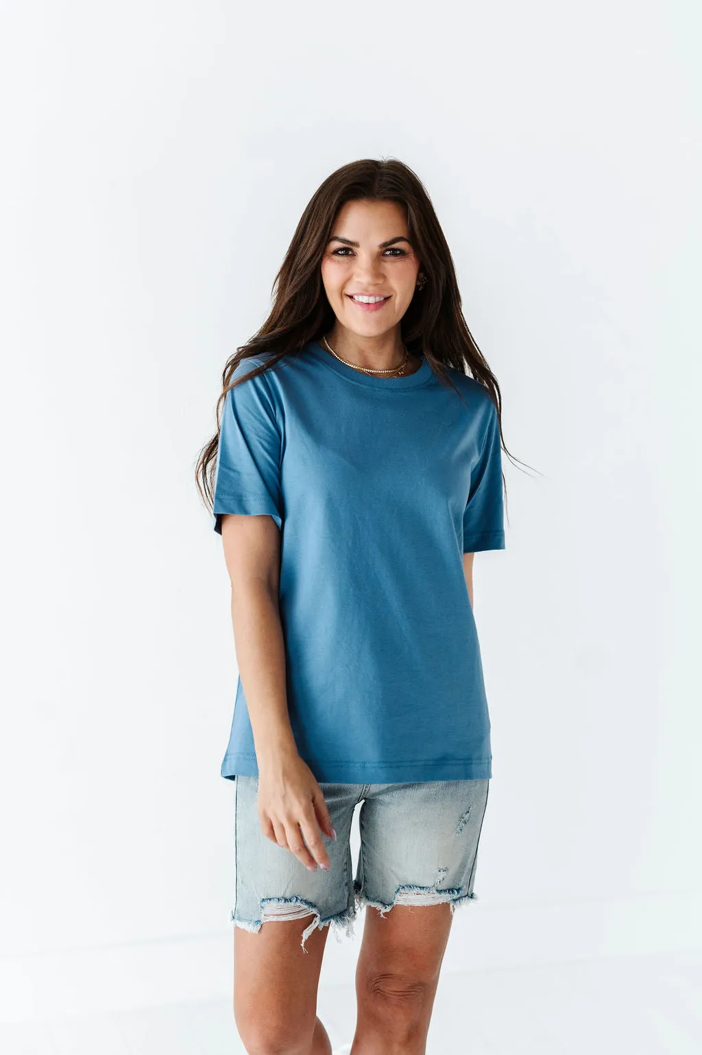 Abbie Crewneck T-Shirt in Blue