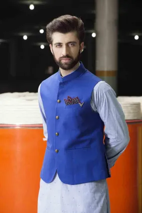 Afroz Waistcoat Royal Blue