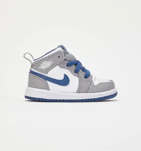 Air Jordan 1 Mid Infant Toddler Lifestyle Shoe - Blue/Grey