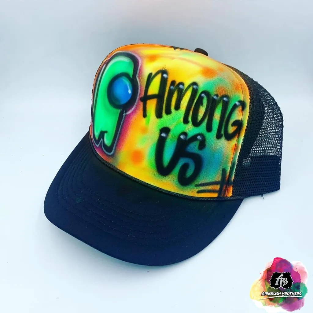 Airbrush Among Us Hat Design