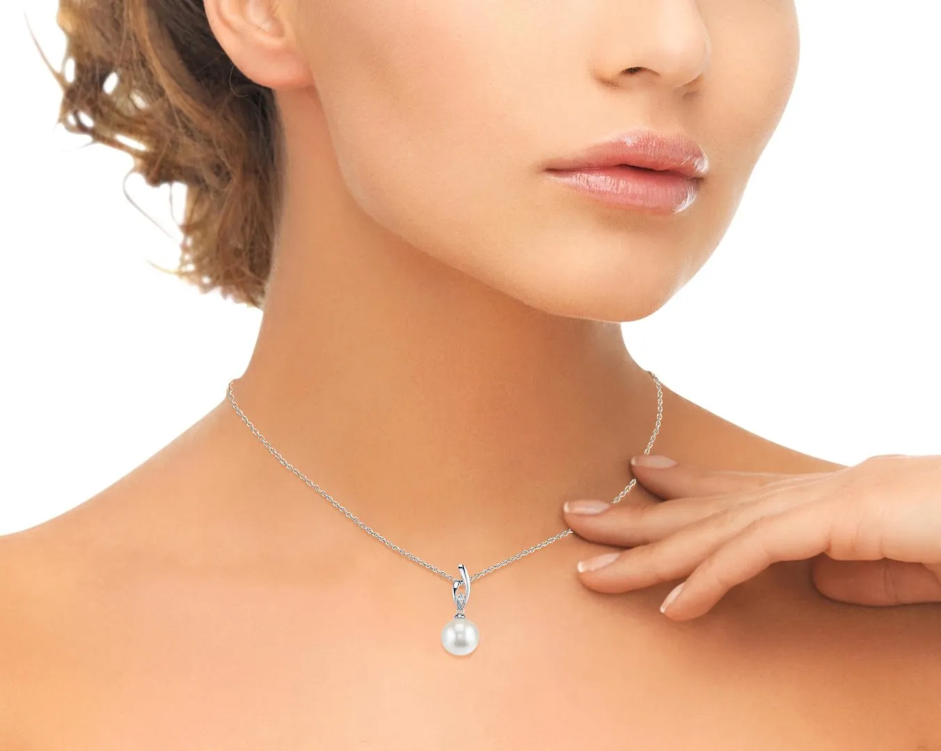 Akoya Pearl & Diamond Lois Pendant