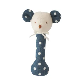 Alimrose - Mouse Stick Rattle - Ocean Blue