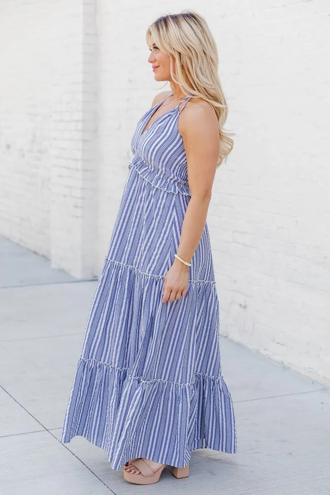 All I Want Is You Blue Striped Maxi Dress FINAL SALE