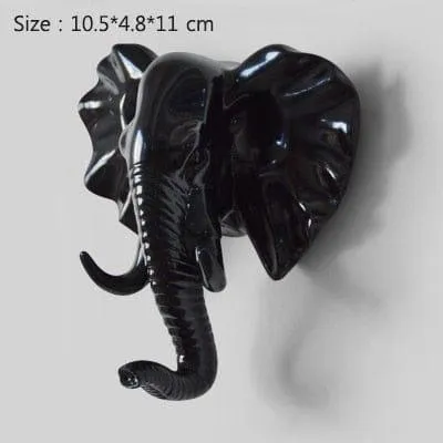 ANIMAL HEAD WALL HOOKS - 3 COLORS