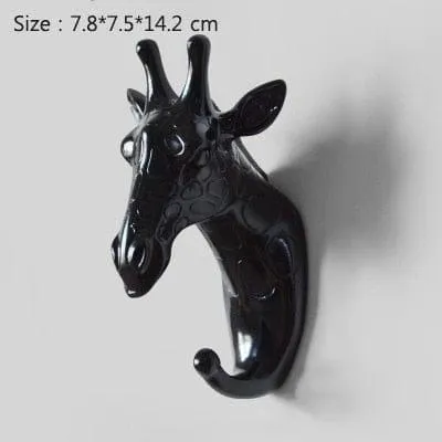 ANIMAL HEAD WALL HOOKS - 3 COLORS