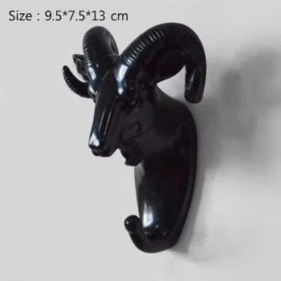 ANIMAL HEAD WALL HOOKS - 3 COLORS