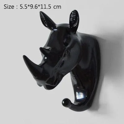 ANIMAL HEAD WALL HOOKS - 3 COLORS