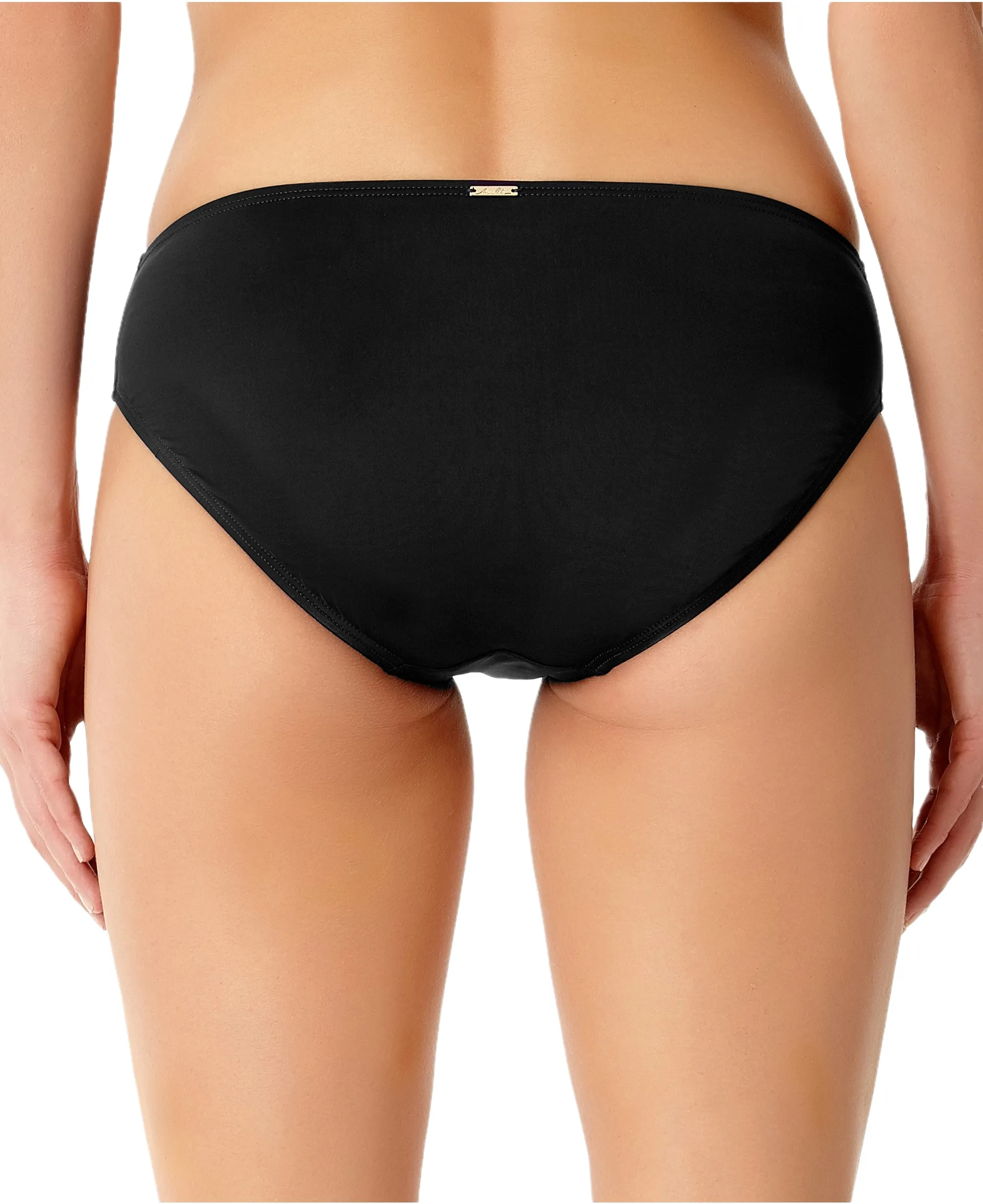 Anne Cole Women's Live in Color Classic Bikini Bottom, Black, S