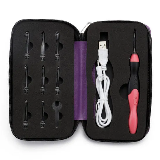 Annie's Rechargeable Light Up Crochet Hooks Set with Case