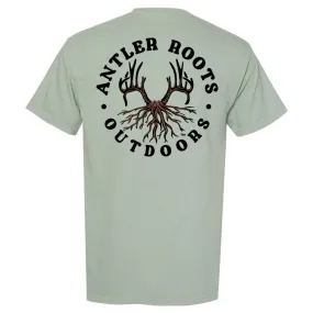 Antler Roots - Antler Roots Outdoors circle logo - Comfort Color - Any Color Short Sleeves