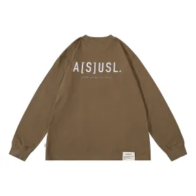 A[S]USL REFLECTIVE LOGO LONG TEE-BROWN