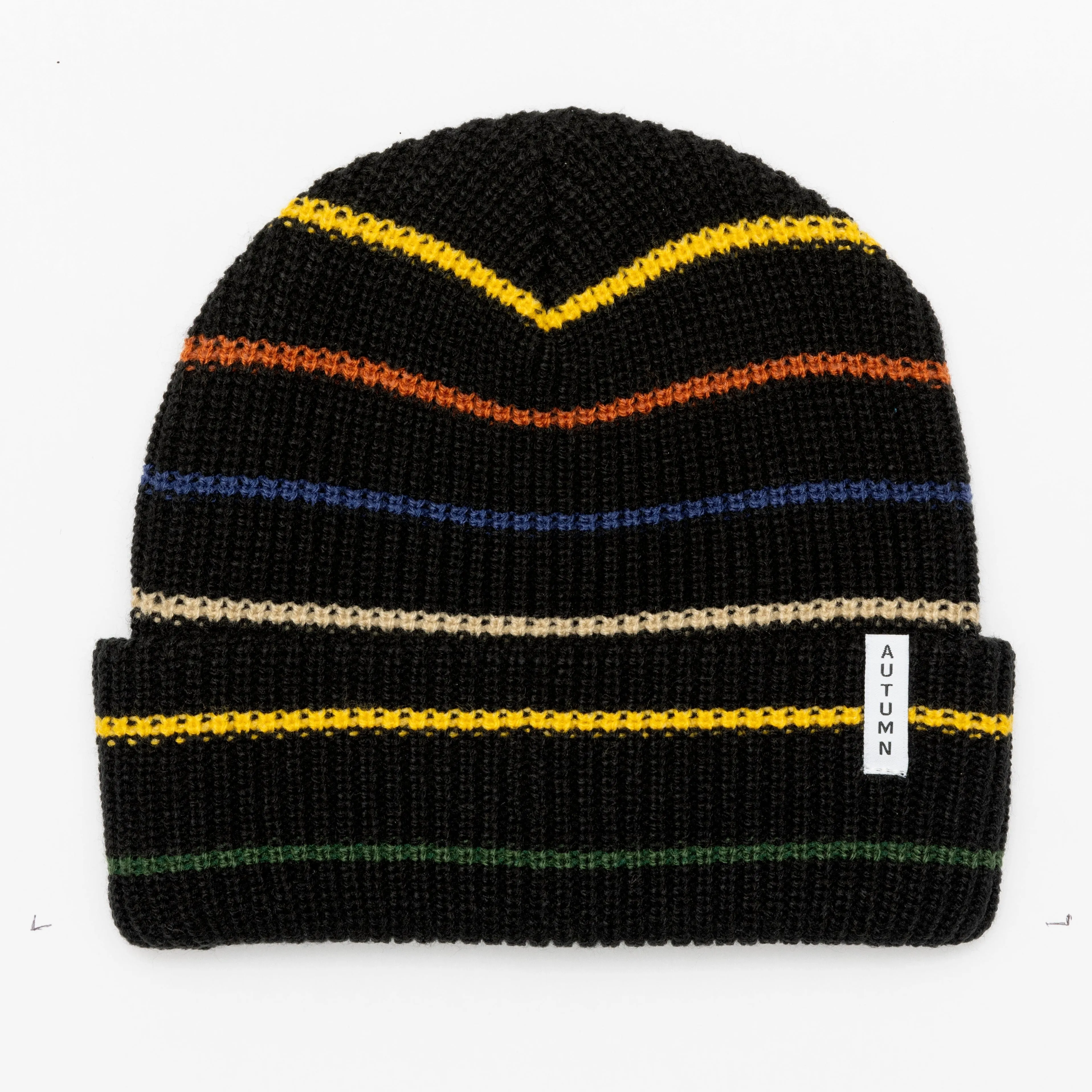 AUTUMN Multi Stripe Youth Beanie Black