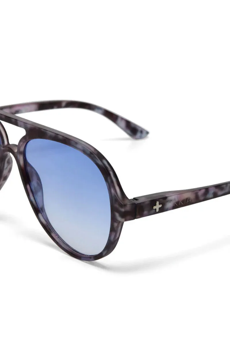 Aviator shape | Blue / Havana | Solbriller fra Okkia