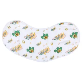 Baby Burp Cloth and Wraparound Bib (Kentucky Floral)