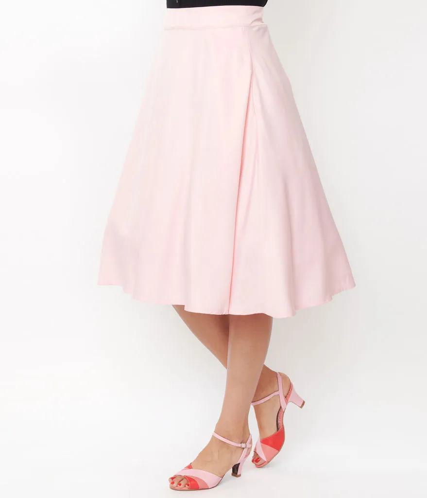 Baby Pink Vivien Swing Skirt