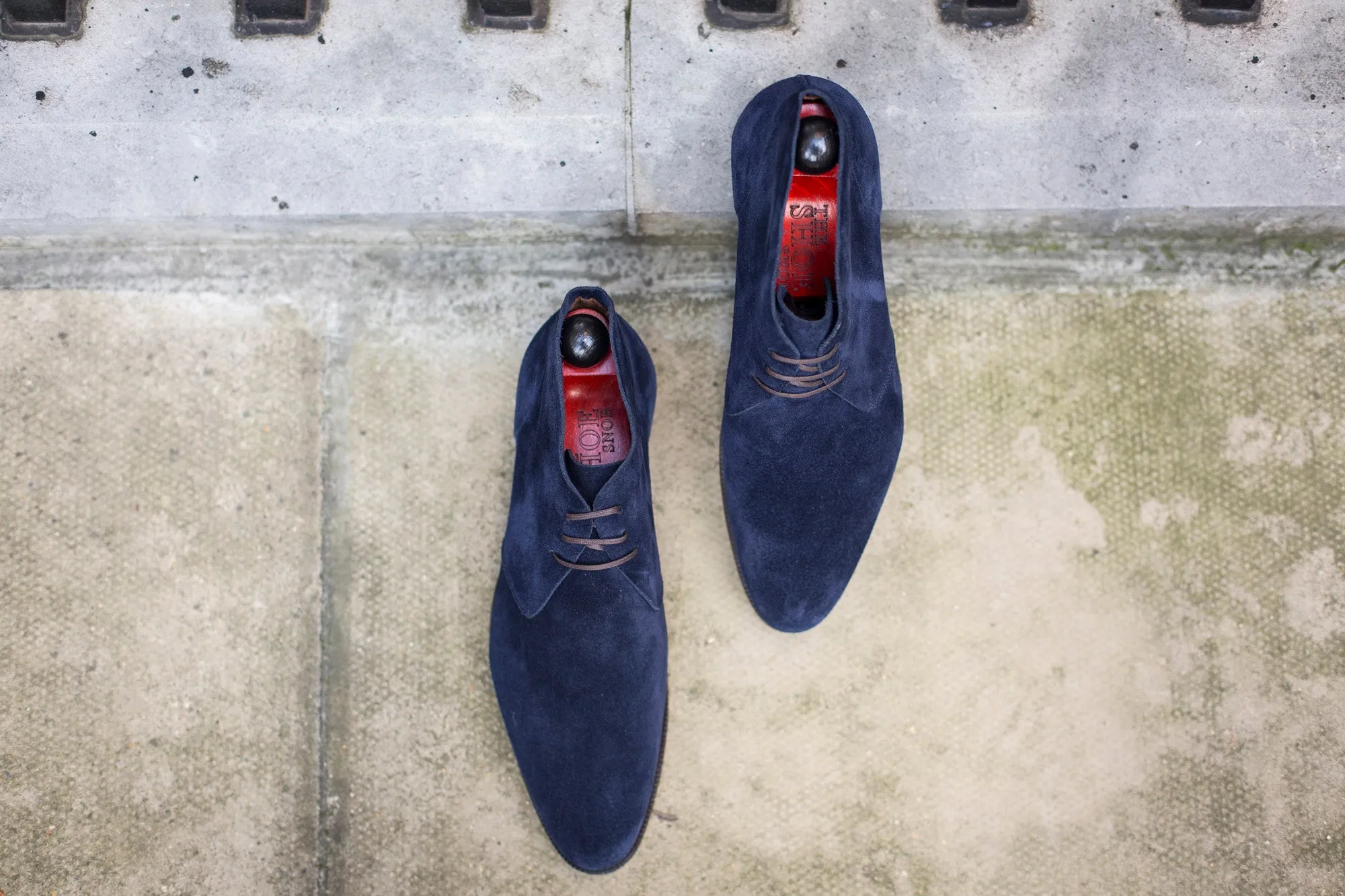 Ballard - MTO - Dark Blue Suede - NGT Last - Single Leather Sole