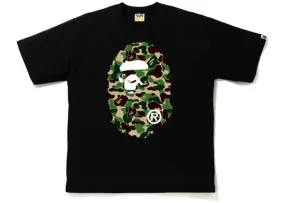 Bape ABC Camo Big Ape Head Tee 'Black Green'