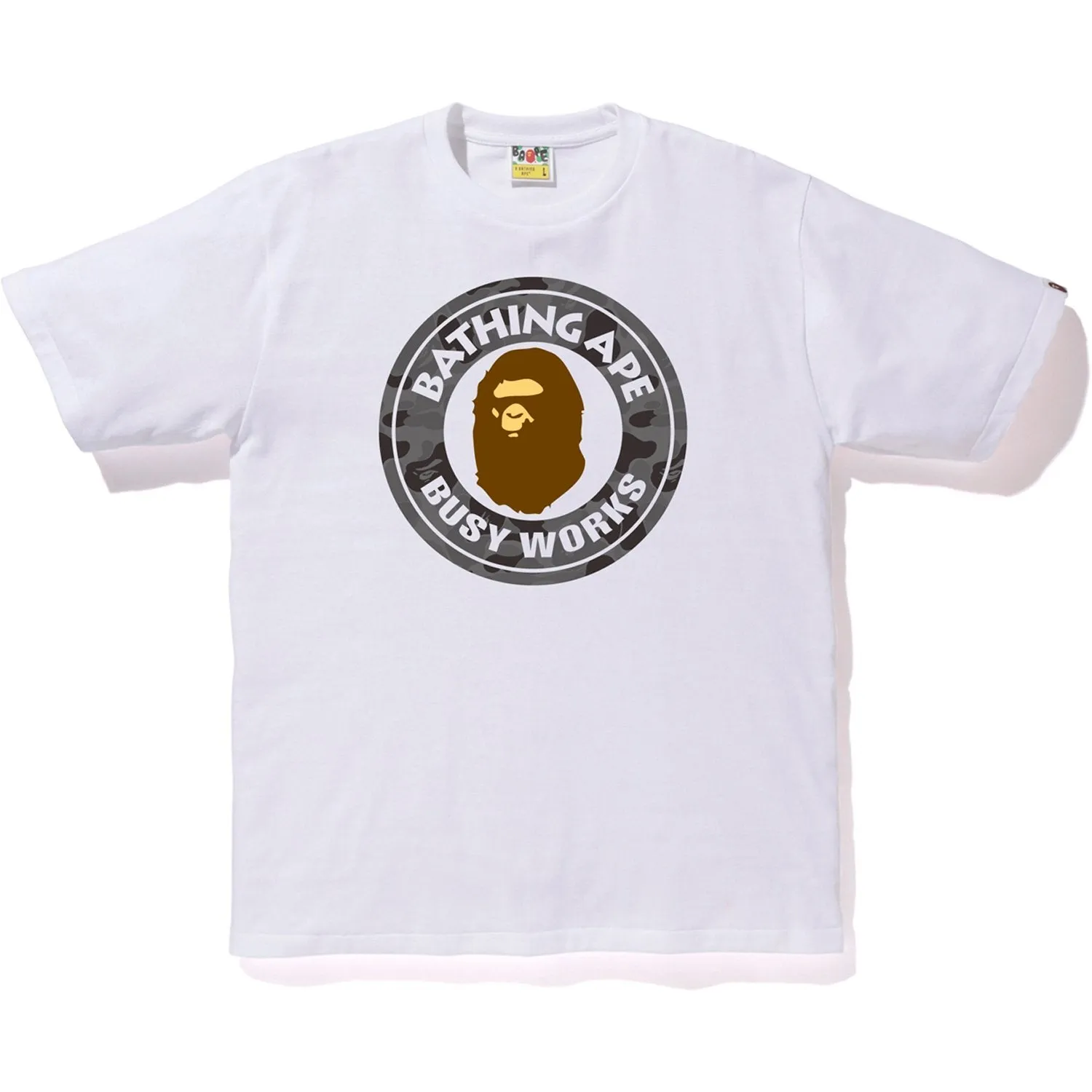 BAPE ABC Camo Busy Works Tee White (Size XL)