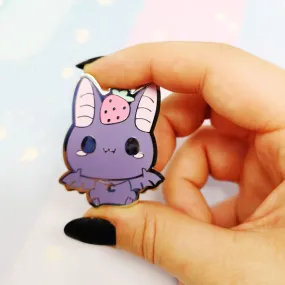 Bat   Strawberry -- Hard Enamel Pin -- Favorite Snacks Collection