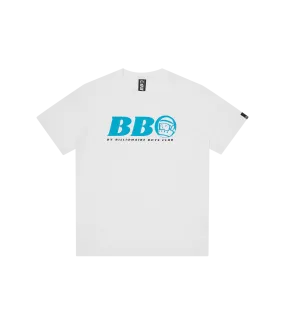 BB ASTRO T-SHIRT - WHITE/BLUE LOGO