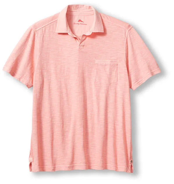 Beach Fade Johnny Collar Polo in Pink