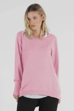 Betty Basics Dolly Sweater in Peony Pink