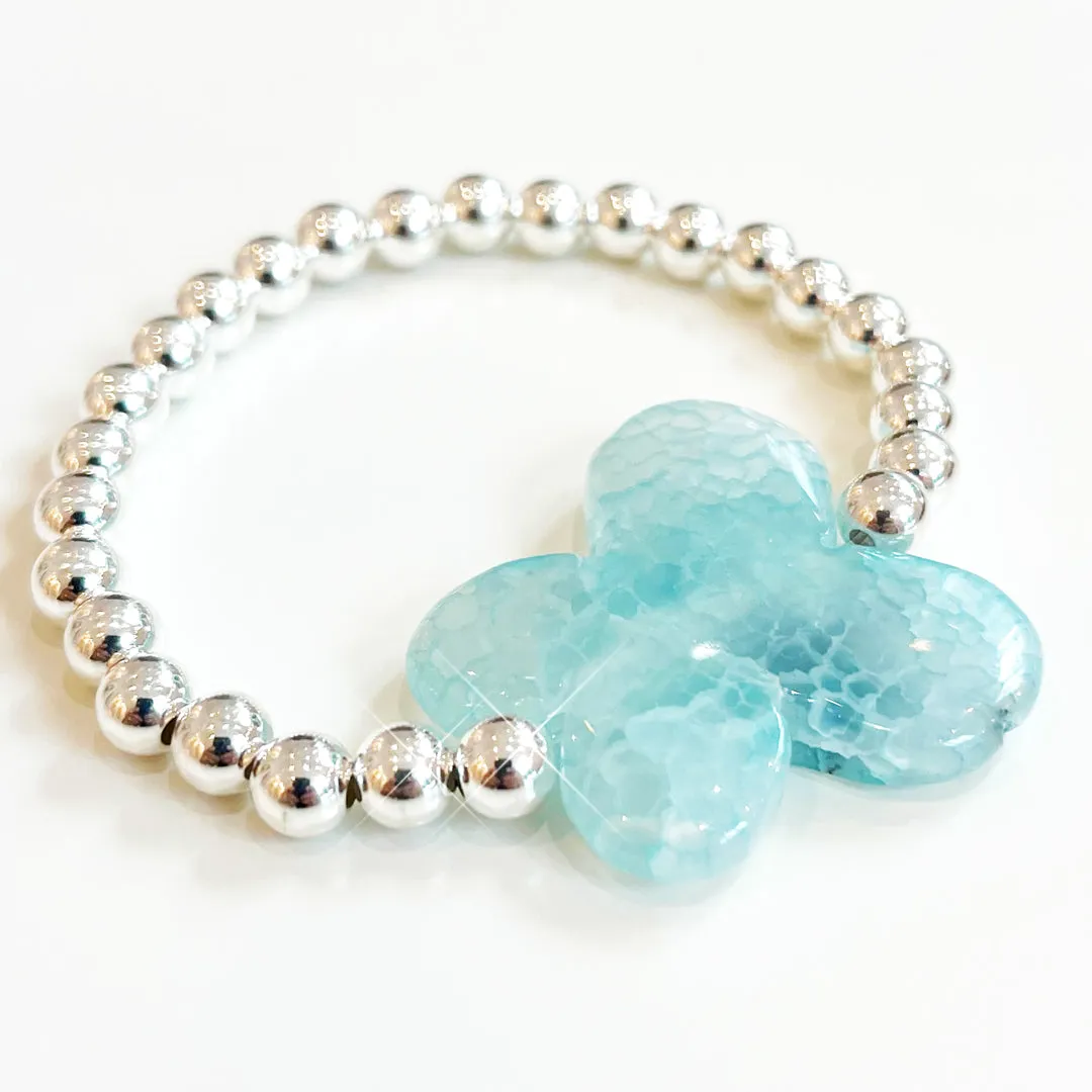 Big Aqua Butterfly Bracelet