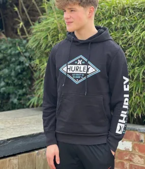 Black Hurley Diamond Logo Hoodie