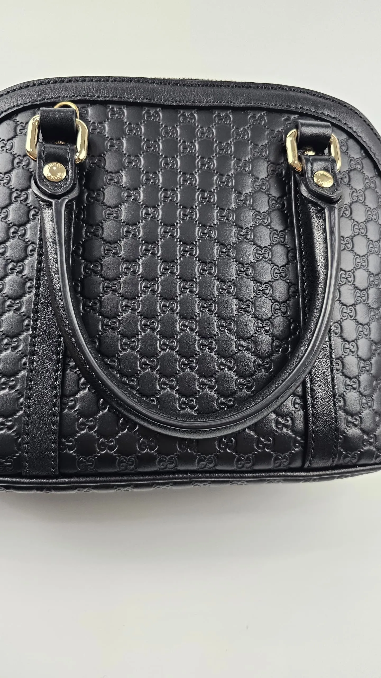 Black Micro GG Mini Dome Bag 449654 520981