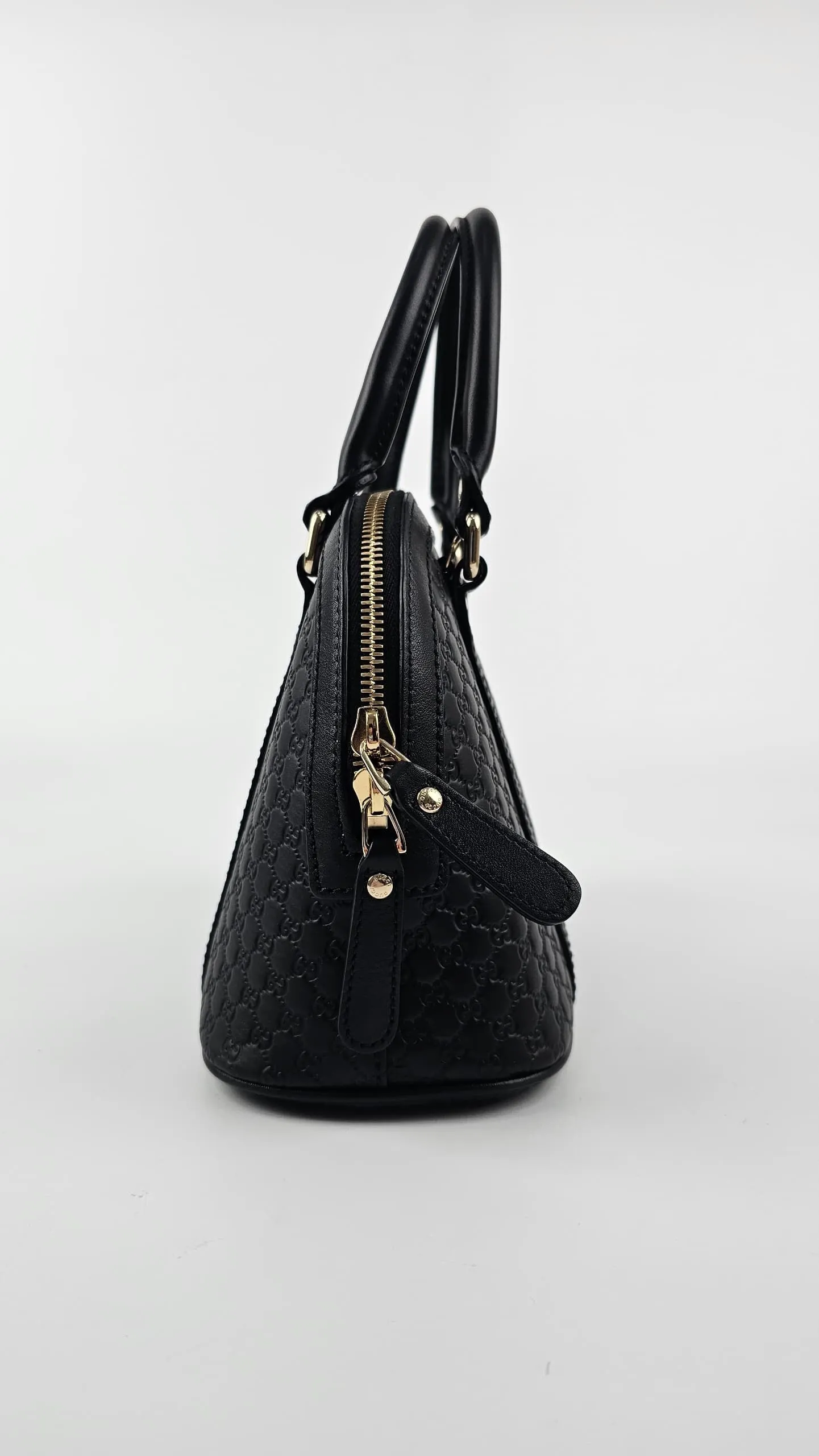 Black Micro GG Mini Dome Bag 449654 520981