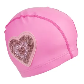 Bling2o - Neon Pink Heart Swim Cap