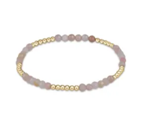 Blissful Pattern 2.5mm Gold & Gemstone Bracelet / Click for Selection