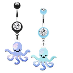 Blue Lagoon Octopus Navel Ring