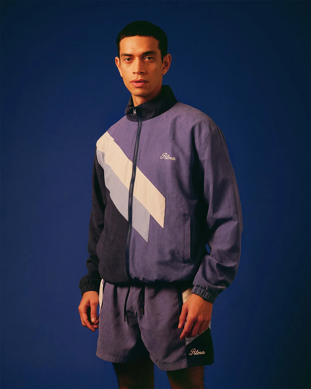 Blue Sabra Panel Track Jacket