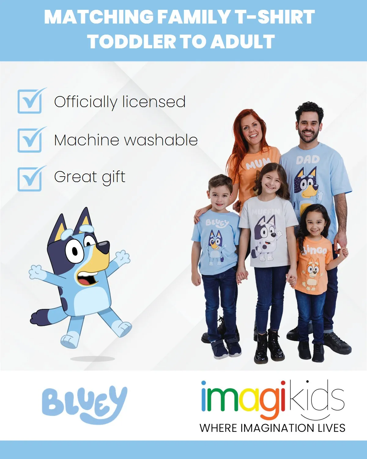 Bluey Matching Family T-Shirt