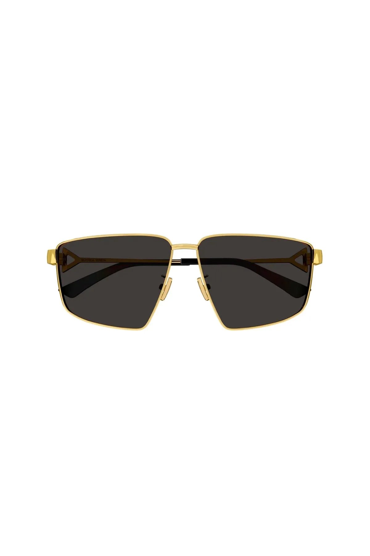 Bottega Veneta Square Aviator Sunglasses - Gold/ Black