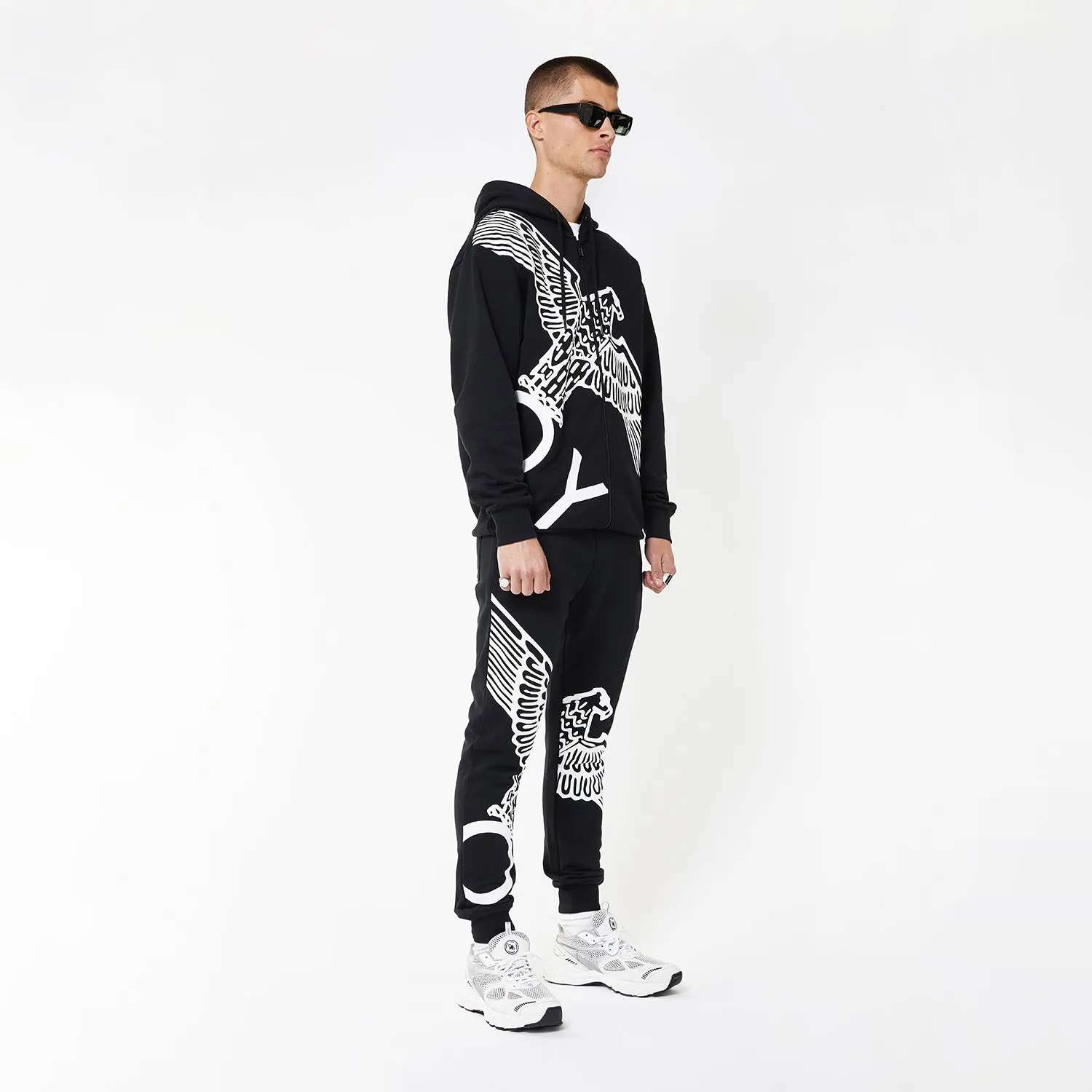 BOY WINGSPAN JOGGERS - BLACK/WHITE