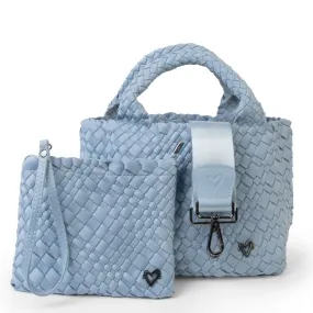 Brandon Small Woven Tote - Sky Blue