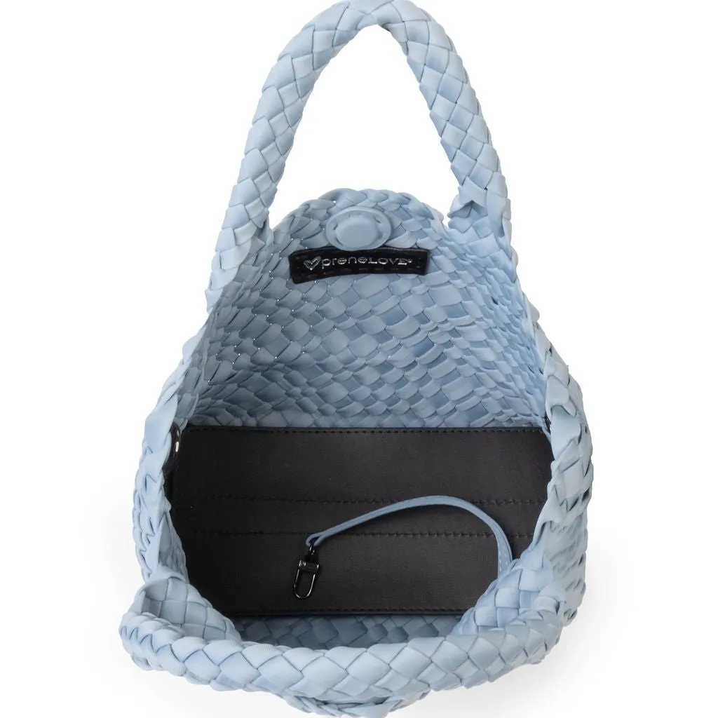 Brandon Small Woven Tote - Sky Blue