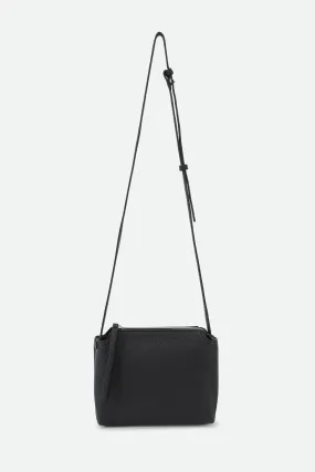 BRIDGET ITALIAN LEATHER CROSSBODY BAG IN BLACK