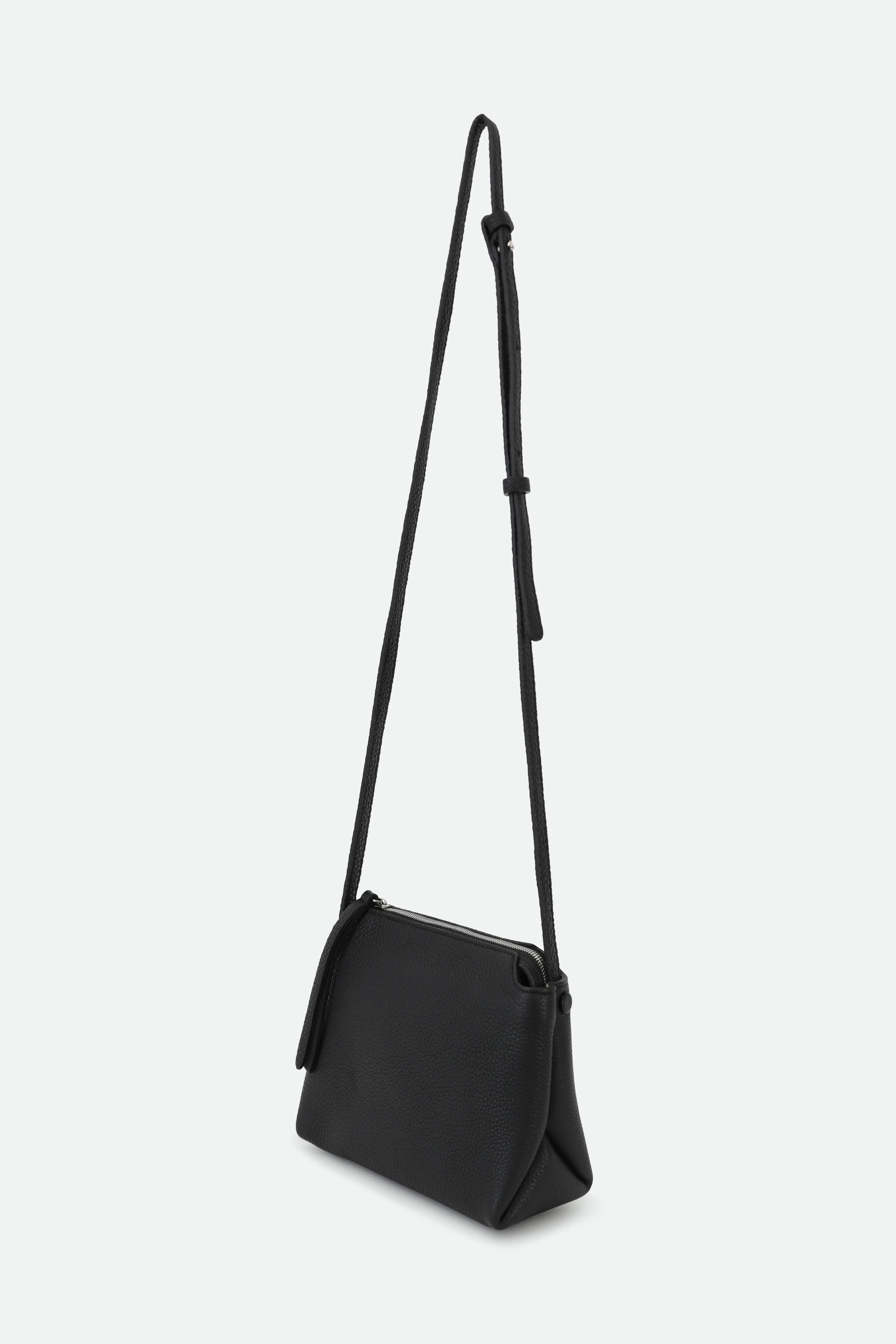 BRIDGET ITALIAN LEATHER CROSSBODY BAG IN BLACK