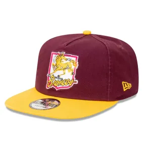 Brisbane Broncos Official GOLFER Retro Flat Cap Snapback Heritage Classic NRL Rugby League By New Era